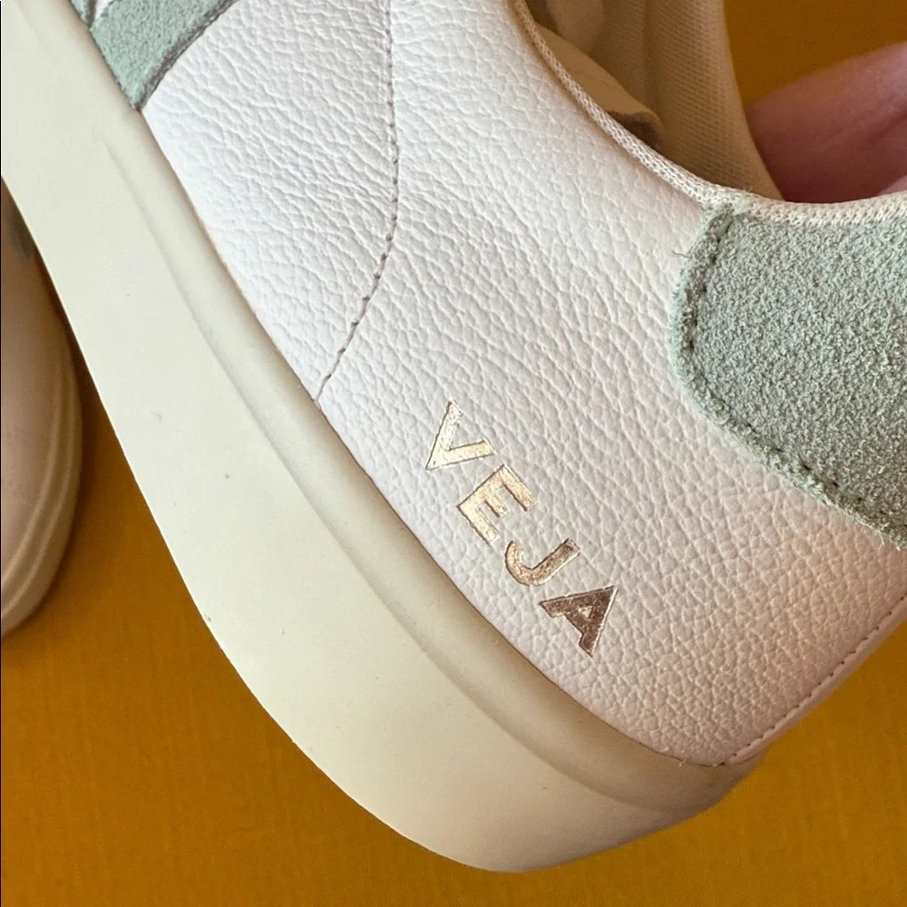 NEW $175 VEJA Campo Chromefree Matcha Leather Sneakers - Picture 10 of 13